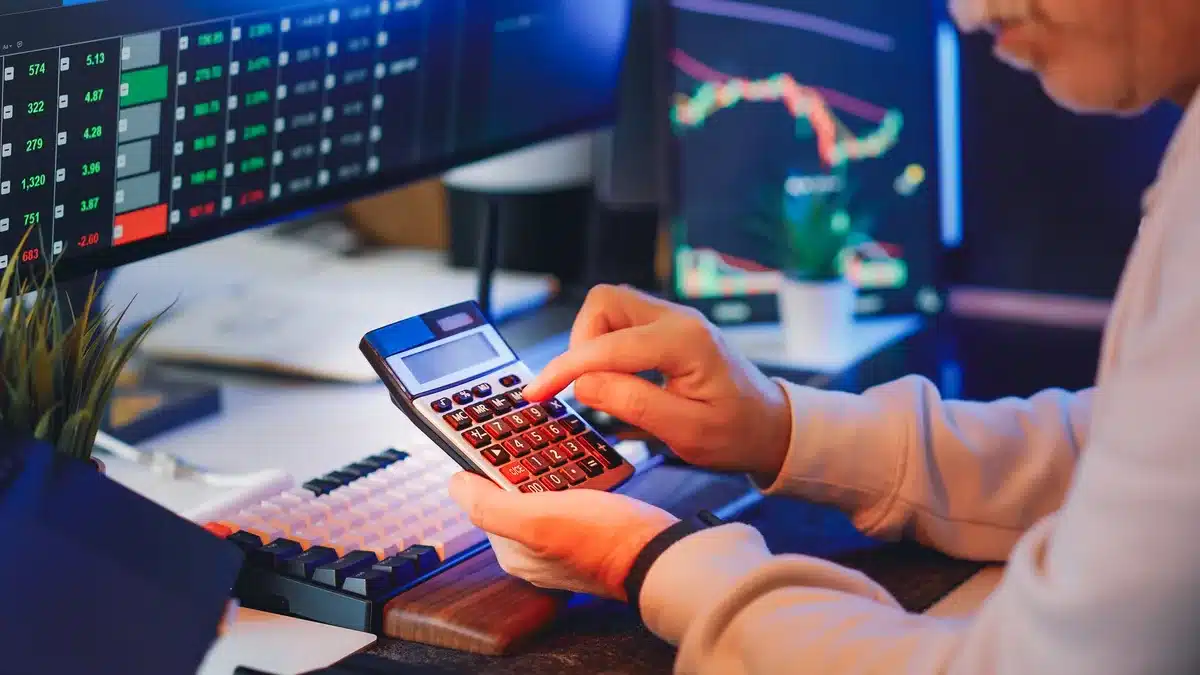 Graphique de trading montrant des positions levierées avec niveaux de stop loss et take profit