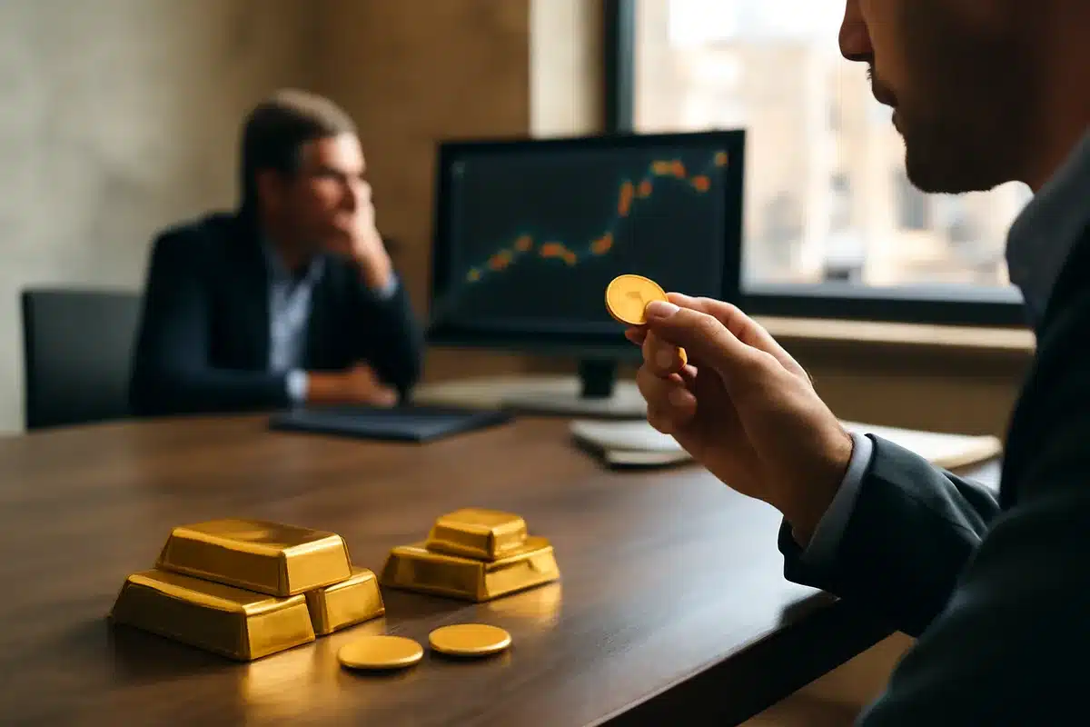 Quelles formes prend l'exposition à l'or et pourquoi le choix du courtier compte ? — L'or peut être détenu de quatre façons principales : en or physique (pièces, lingots), via des ETF qui répliquent le cours, par l'achat d'actions de sociétés