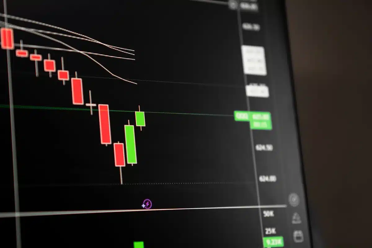 Écran de trading avec données en temps réel